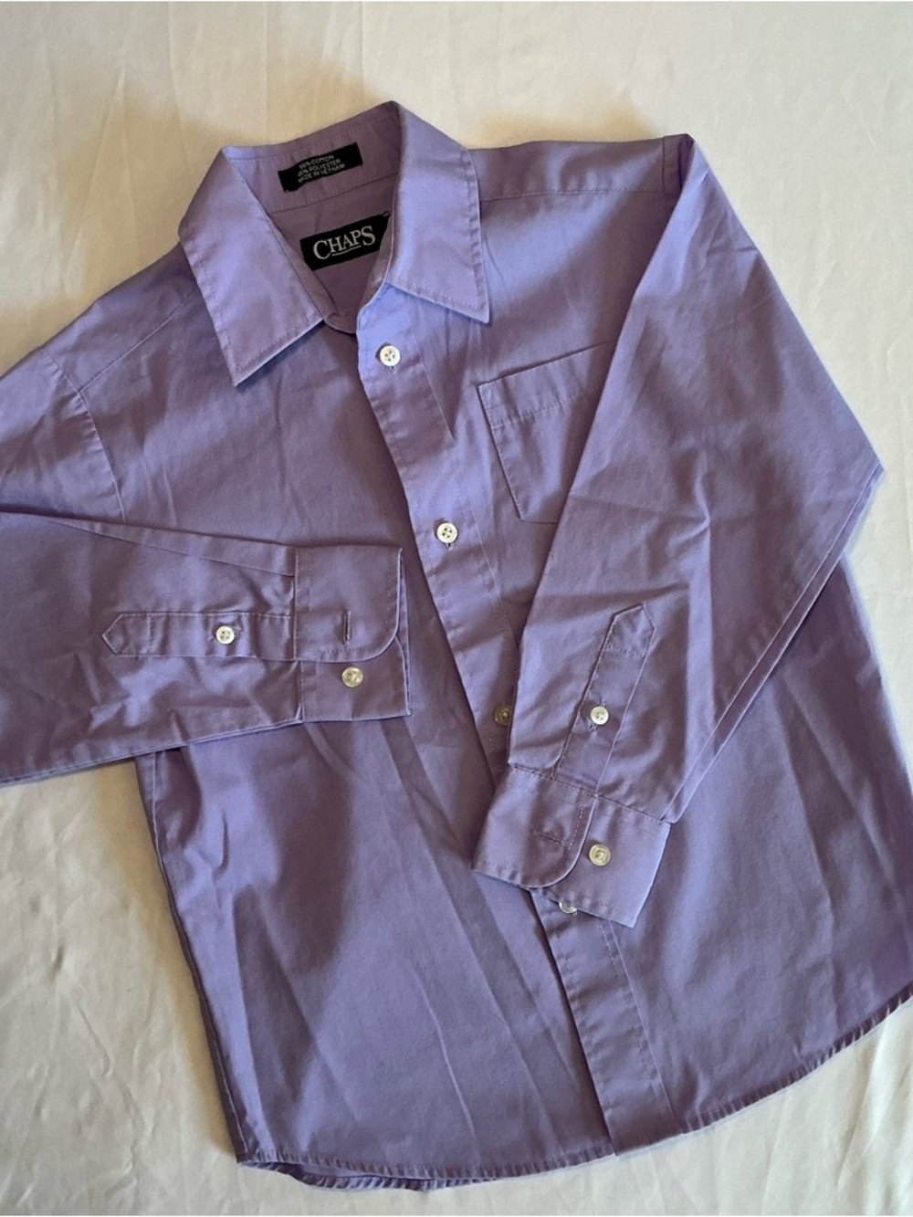 Chaps Boys Lavender Long-Sleeve Dress Shirt